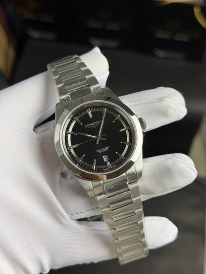 Silver with Black Dial.