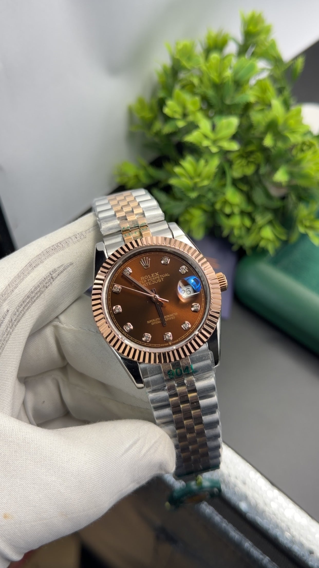 Rose Gold Two tone with chocolate dial 🔥