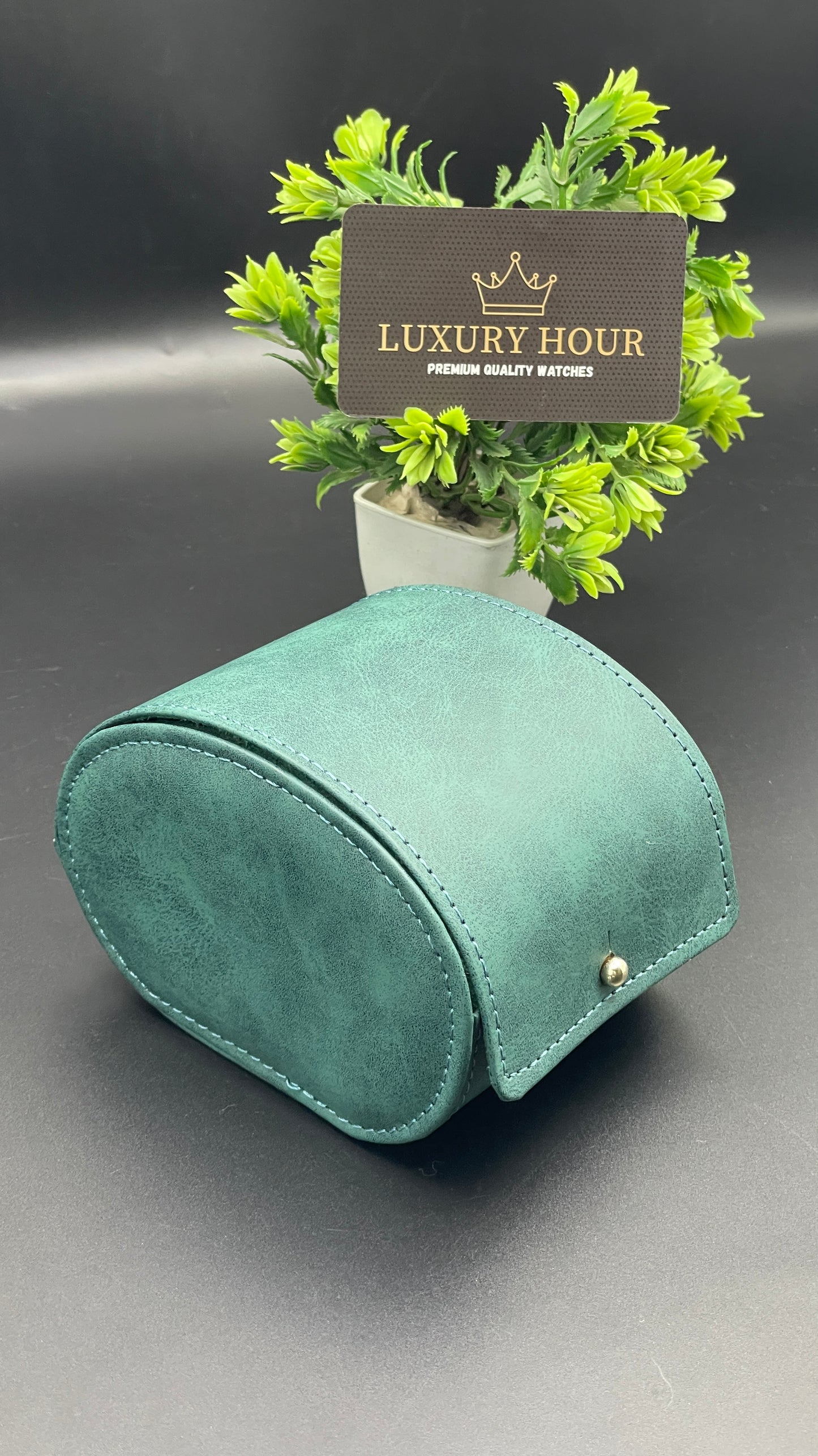 Green Leather Watch Case