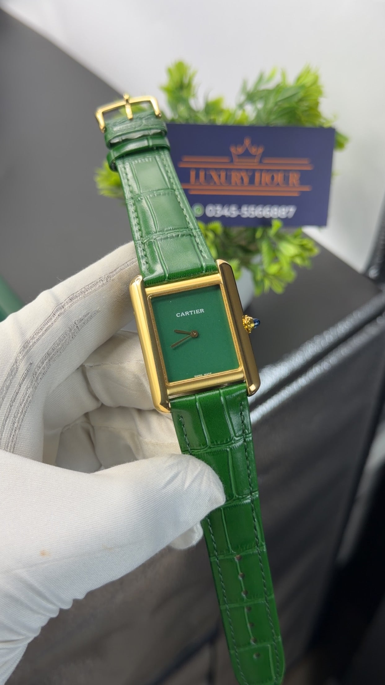 Yellow Gold with green strap🔥