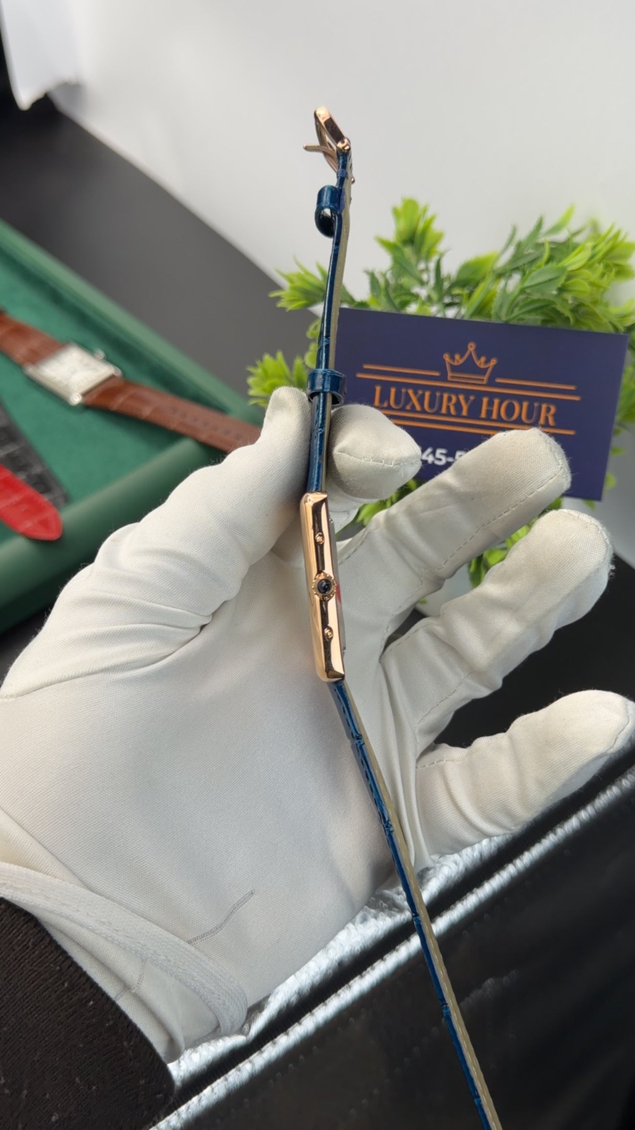 Rose Gold with blue strap🔥