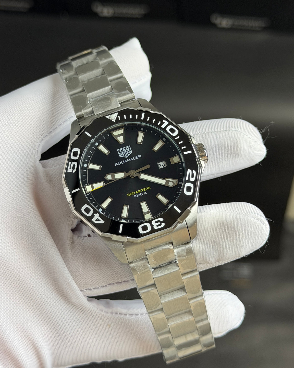 Silver with Black Dial.
