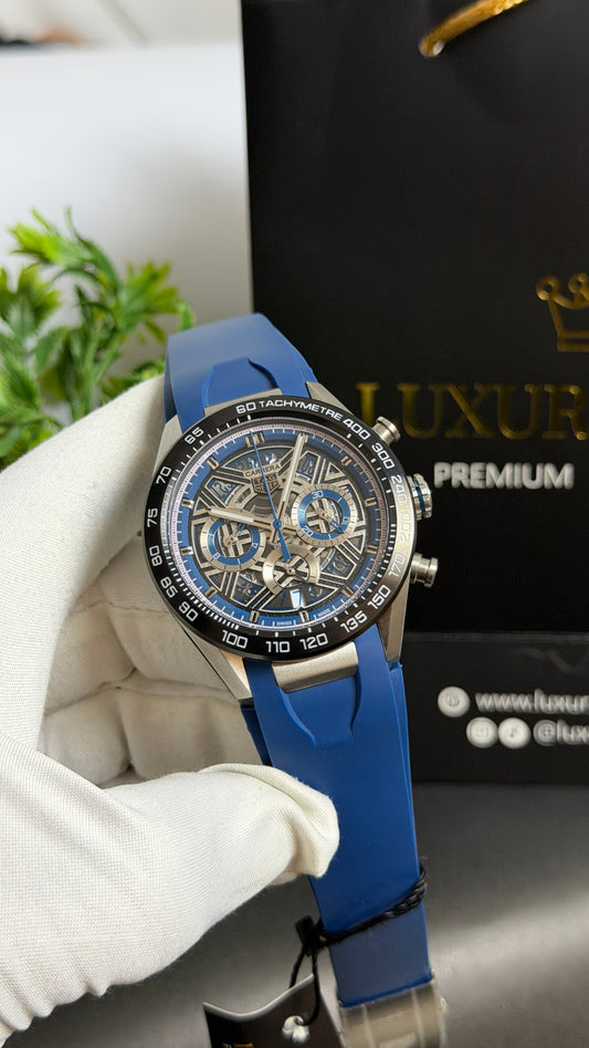 Silver with Blue Dial.