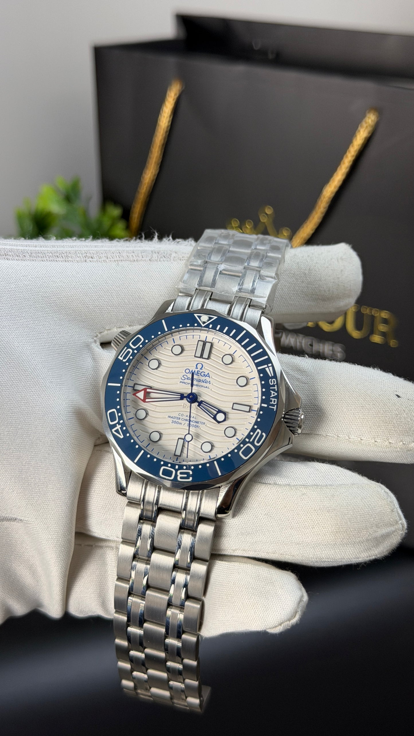Silver with White Dial.