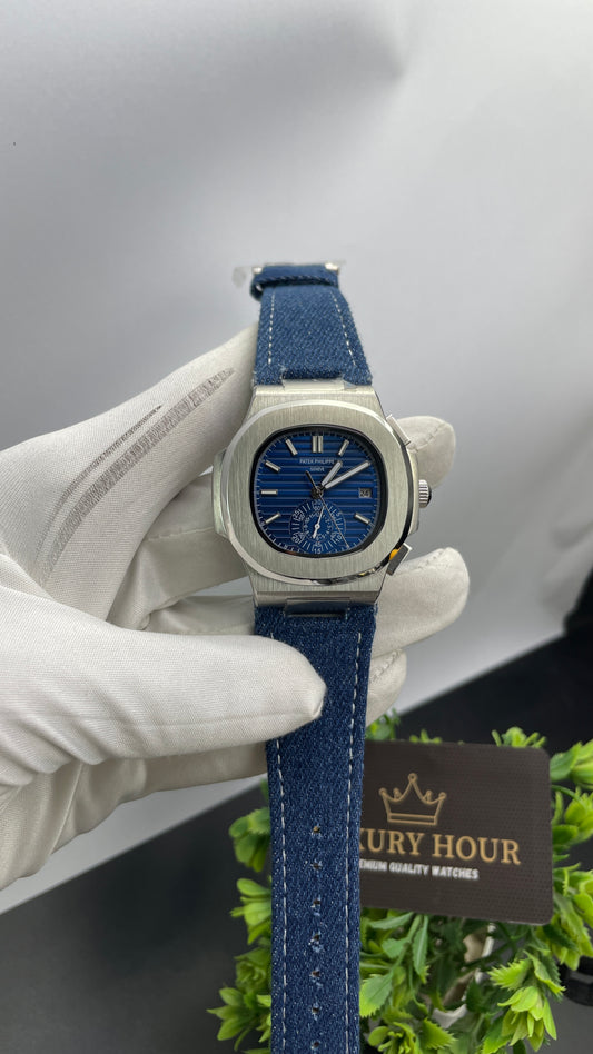 Silver with Blue Dial🔥