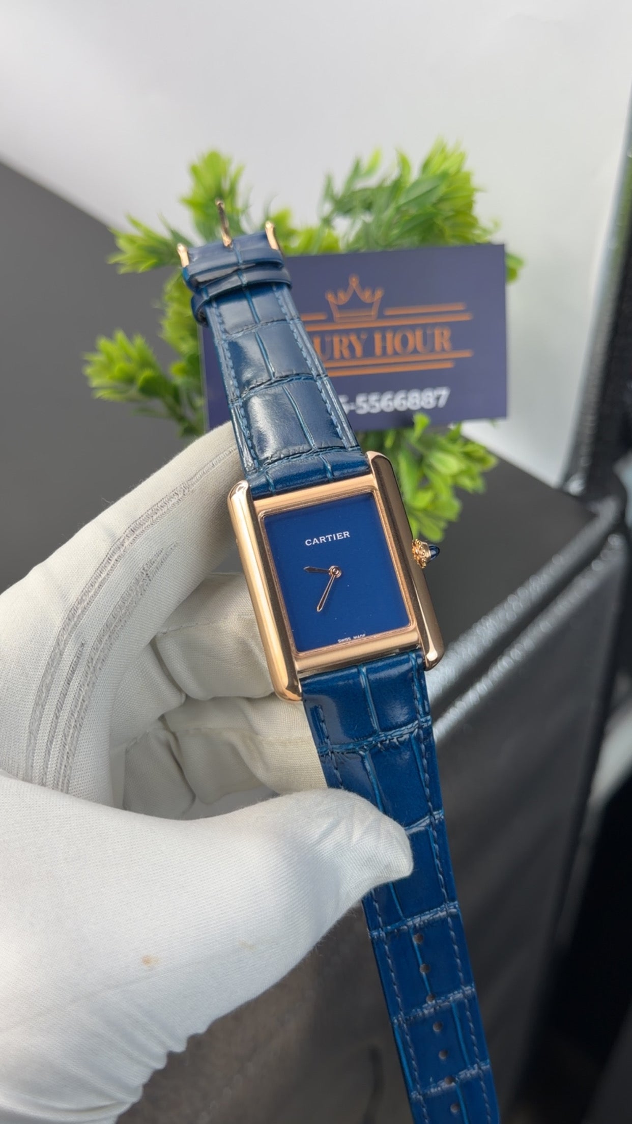 Rose Gold with blue strap🔥