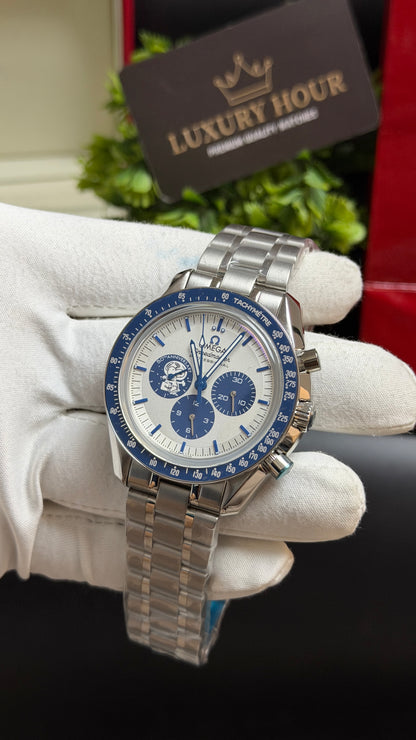 Silver with White Dial.