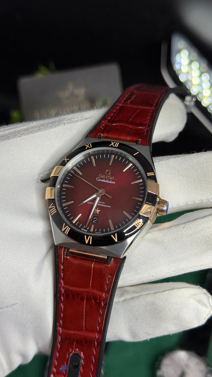 Silver with Maroon Dial (M NO:136)