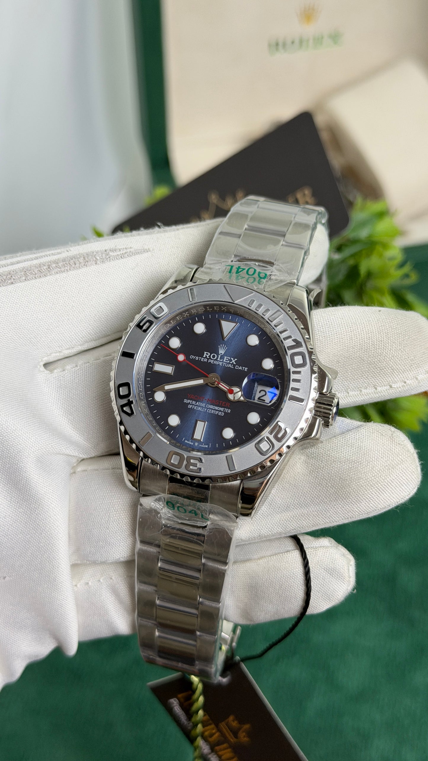 Silver with Blue Dial🔥