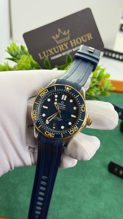 Yellow Gold with Blue Dial.