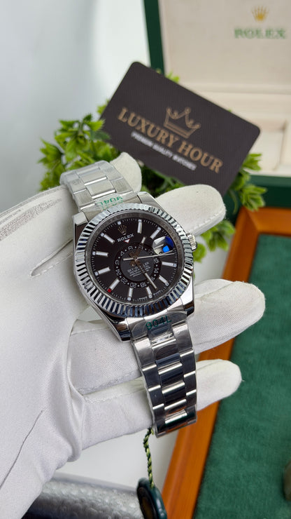 Silver with Black Dial🔥