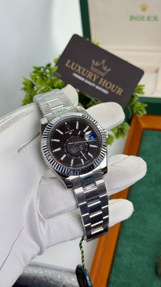 Silver with Black Dial🔥