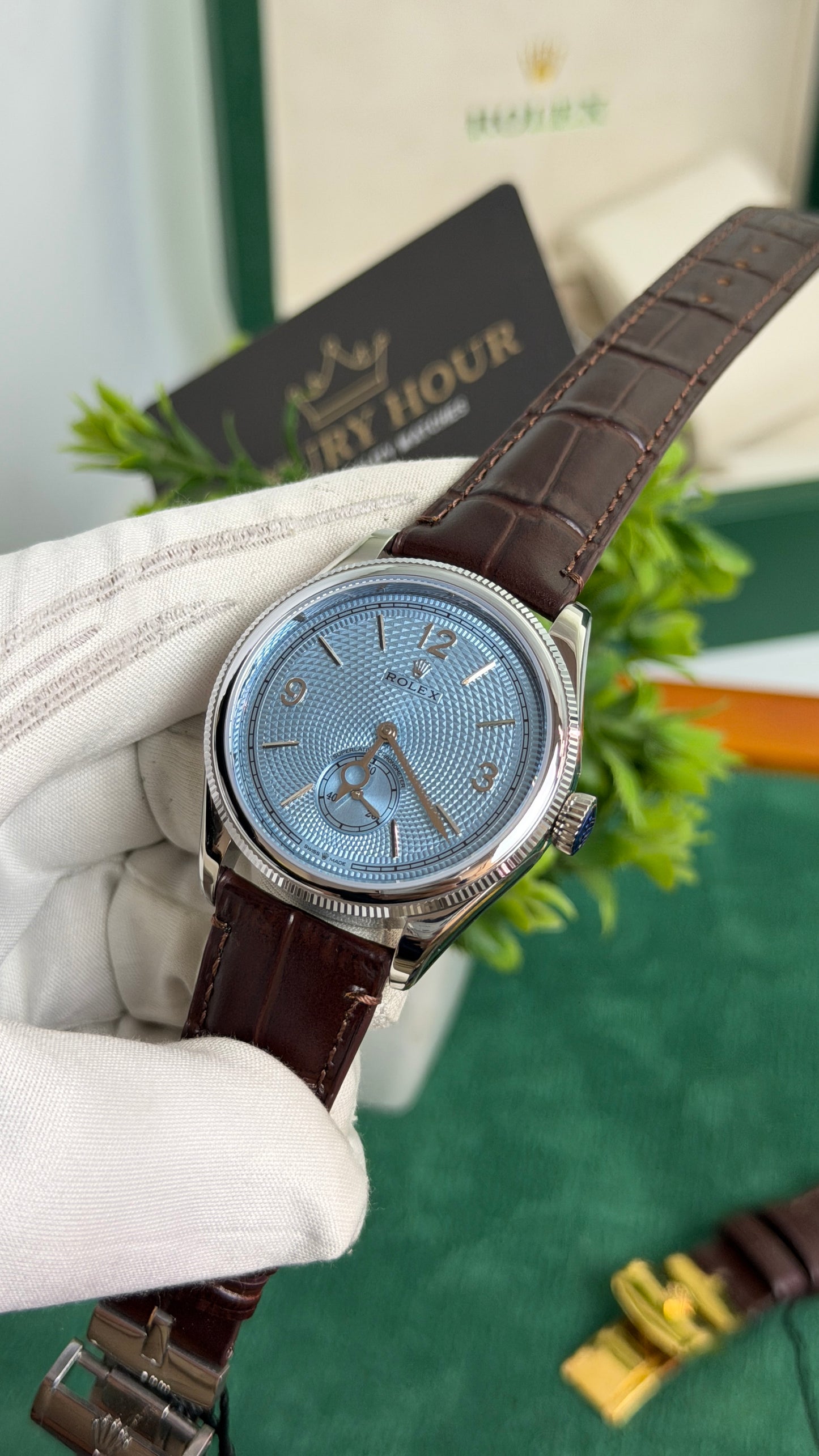 Silver with Sky Blue Dial🔥