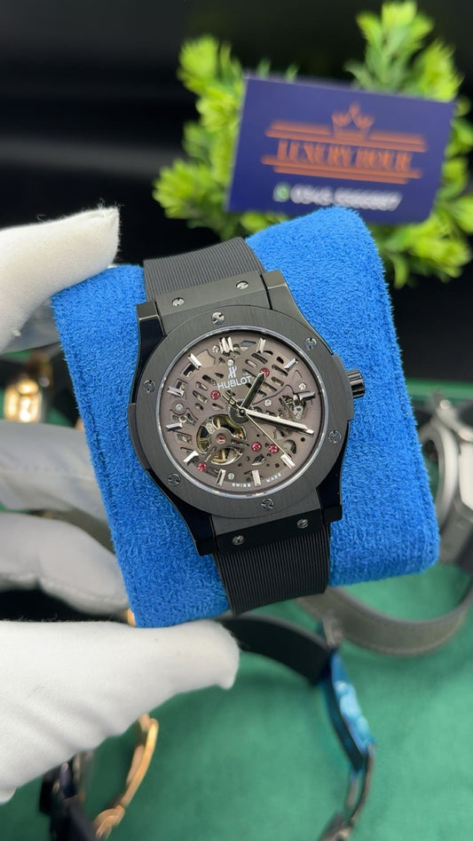 Black with grey dial