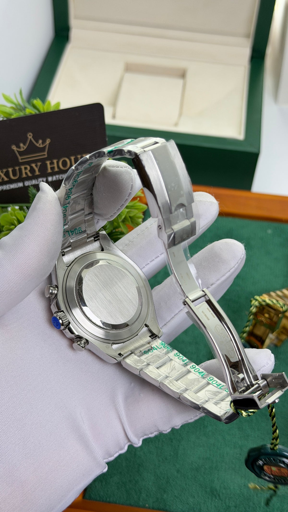 Silver with White Dial.