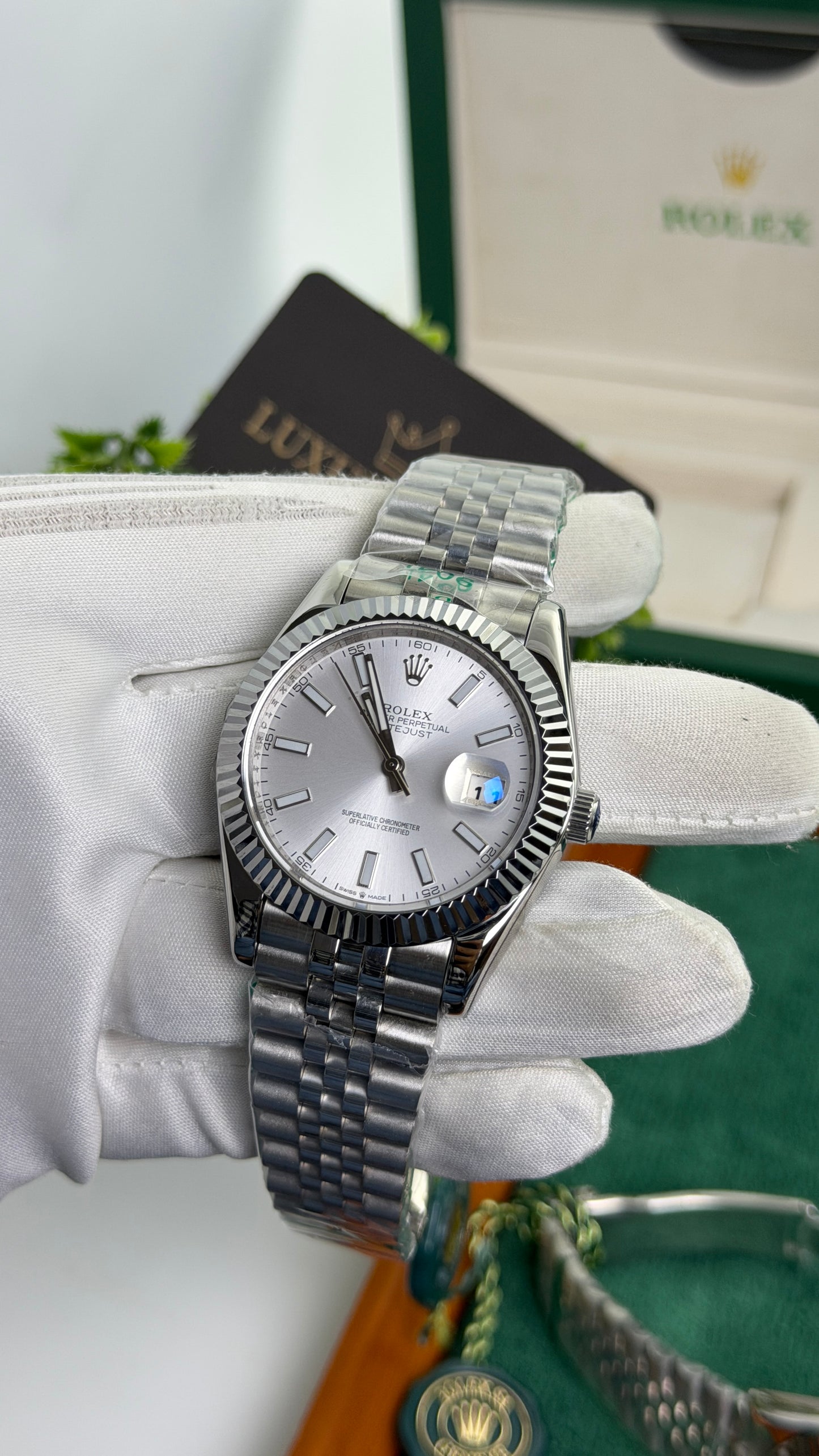 Silver with White Dial🔥