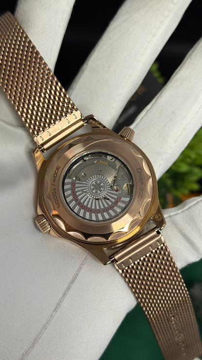 Rose Gold with Black Dial (M NO:136)