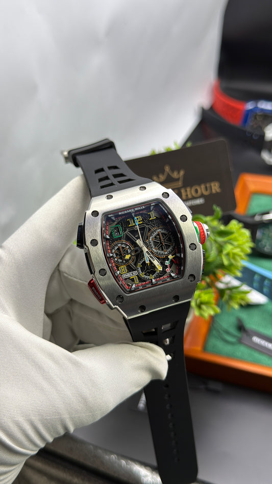 Silver with Black chronograph🔥