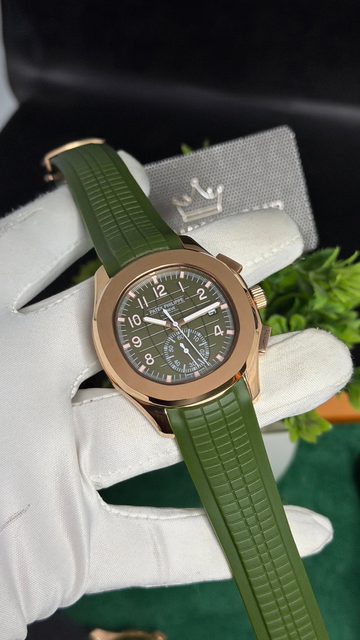 Rose Gold with Green Dial