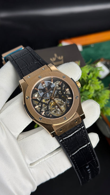 Rose Gold with Black Dial ( Skeleton Edition )