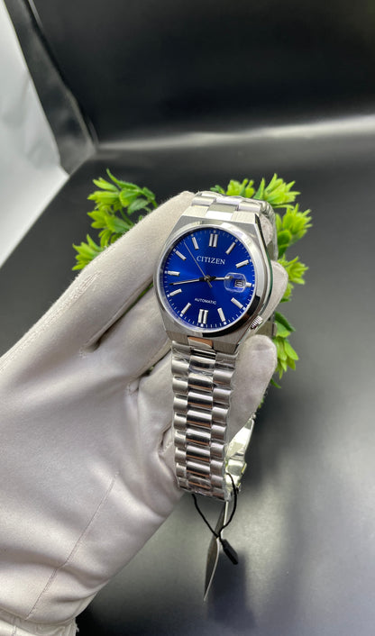 Silver with Blue Dial🔥