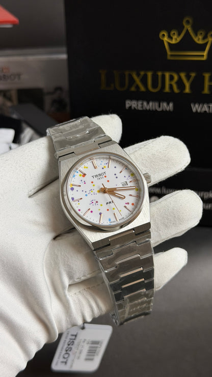 Silver with White Dial.