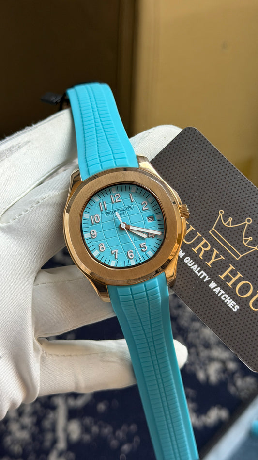 Rose Gold with Tiffany Dial.