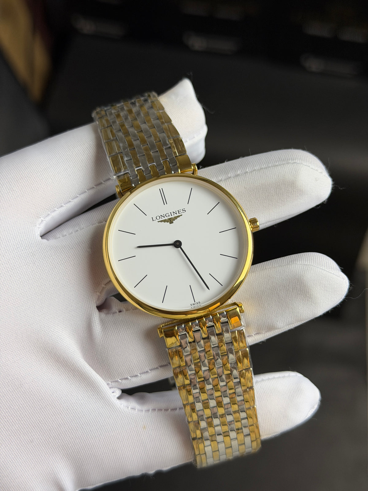 Yellow Gold Two Tone with White Dial.