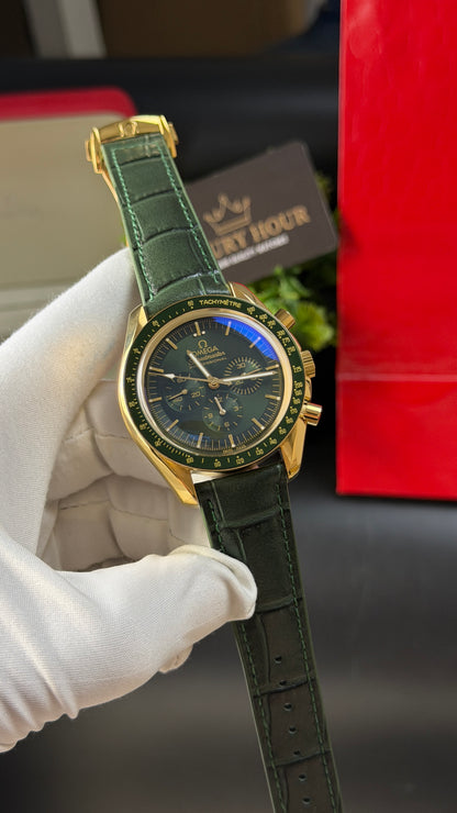 Yellow Gold with Olive Green Dial.