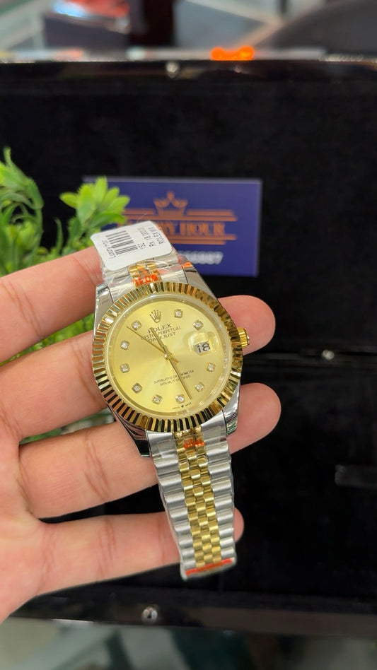 Yellow gold two tone with gold dial