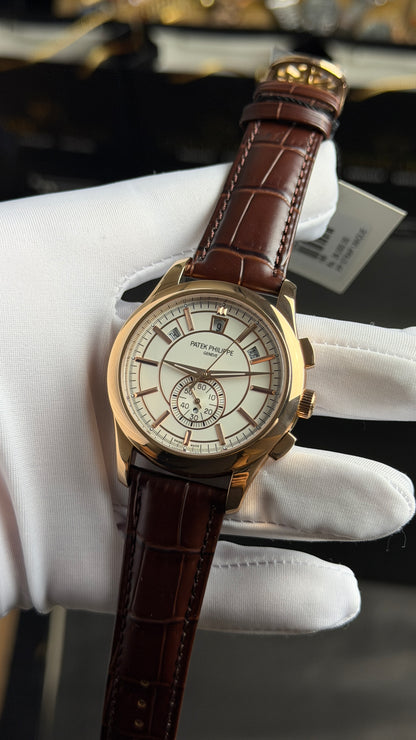 Rose Gold with White Dial.
