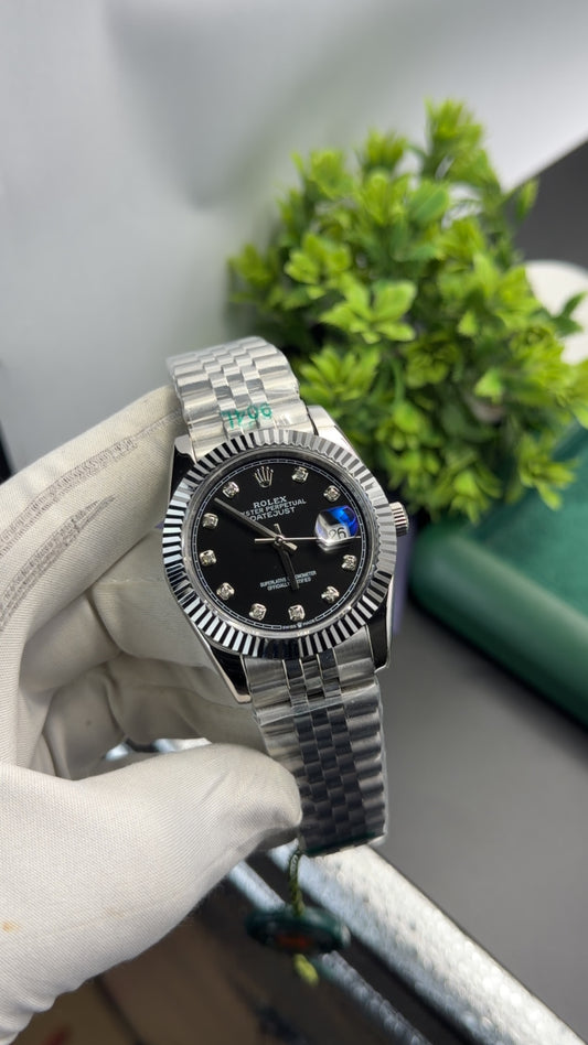 Silver with black dial 🔥