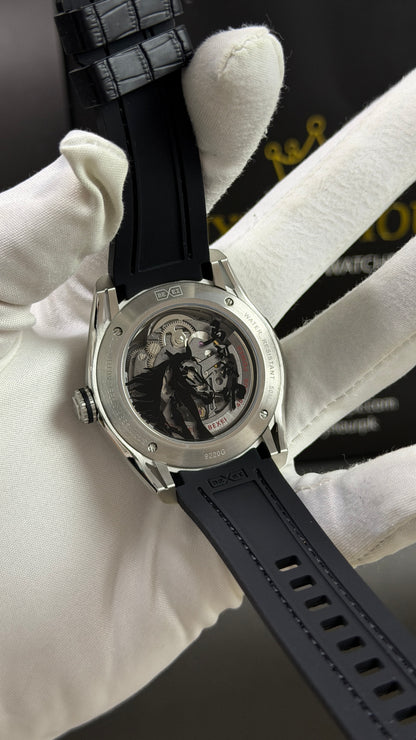 Silver with Black Skeleton Dial. ( 100% Original )