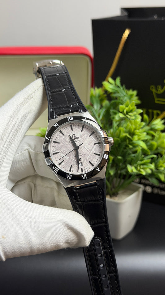Silver with White Dial.