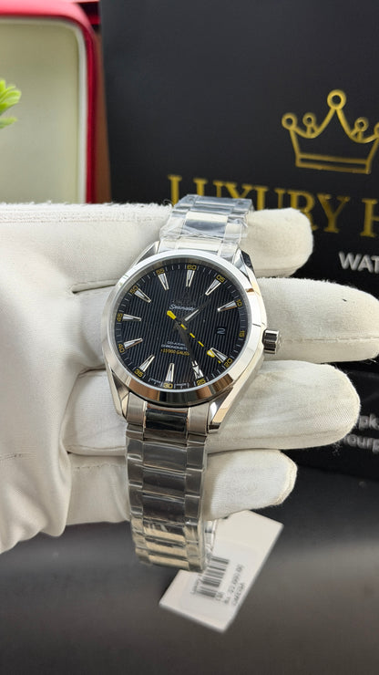 Silver with Black Dial.