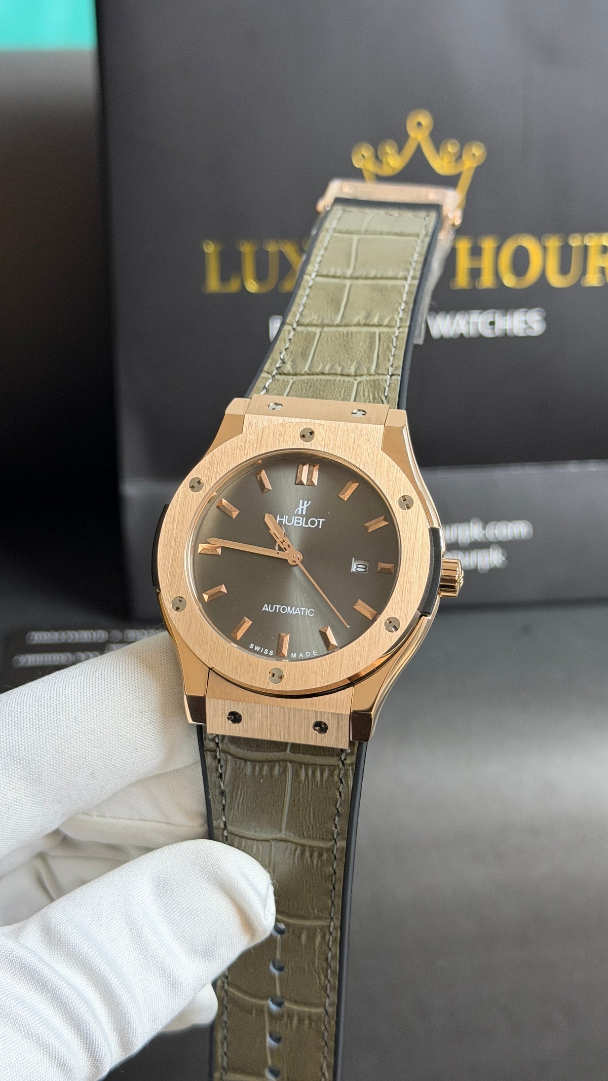 Rose Gold with Grey Dial.