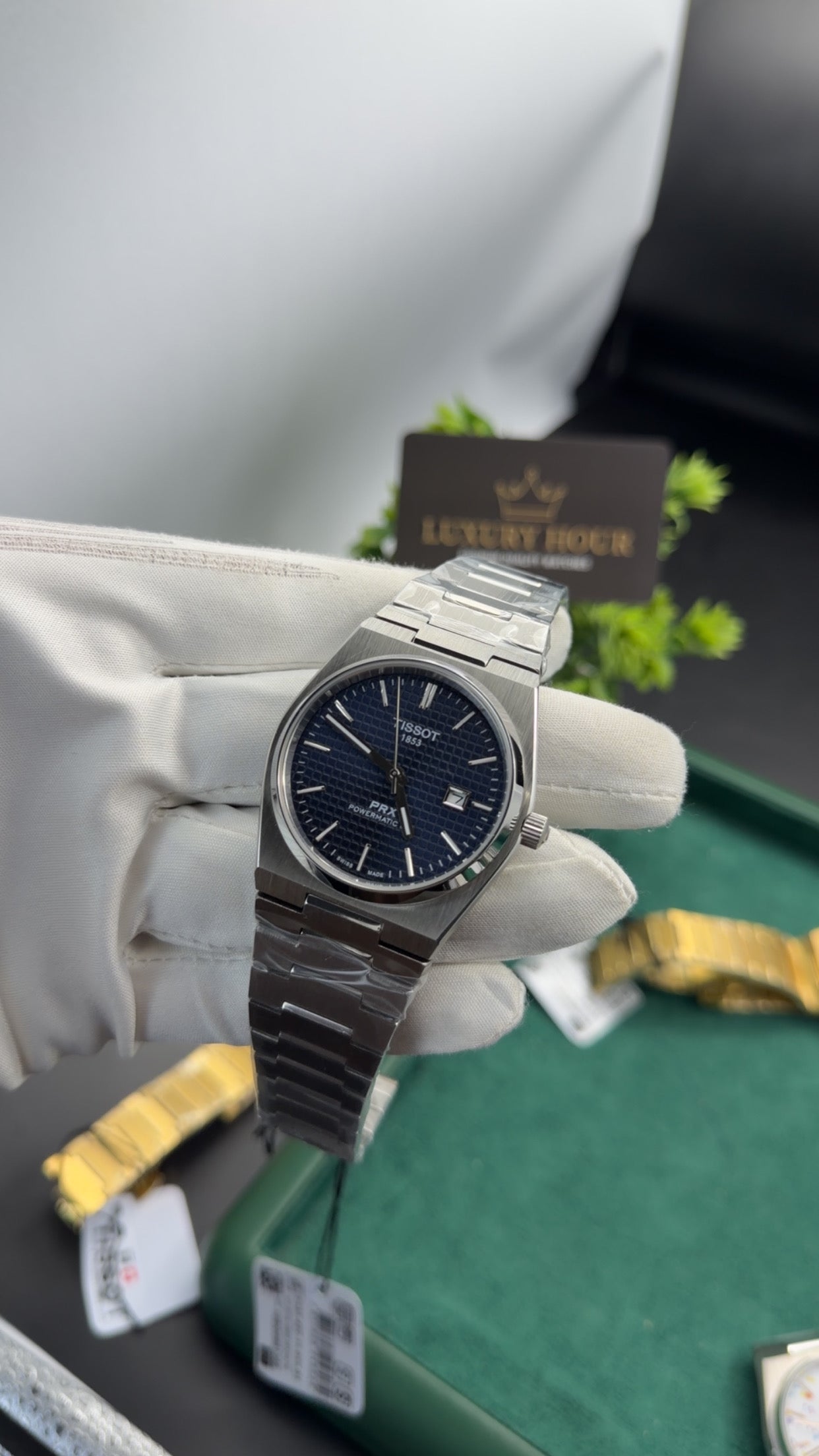 Silver with Blue dial🔥