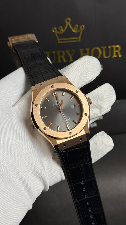 Rose Gold with Grey Dial.