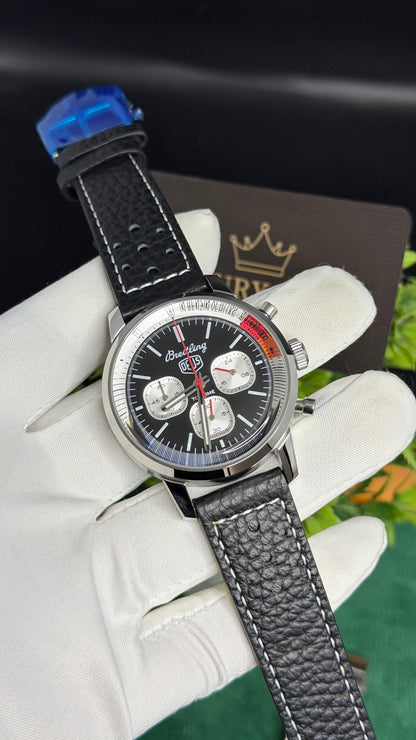Silver with Black Dial