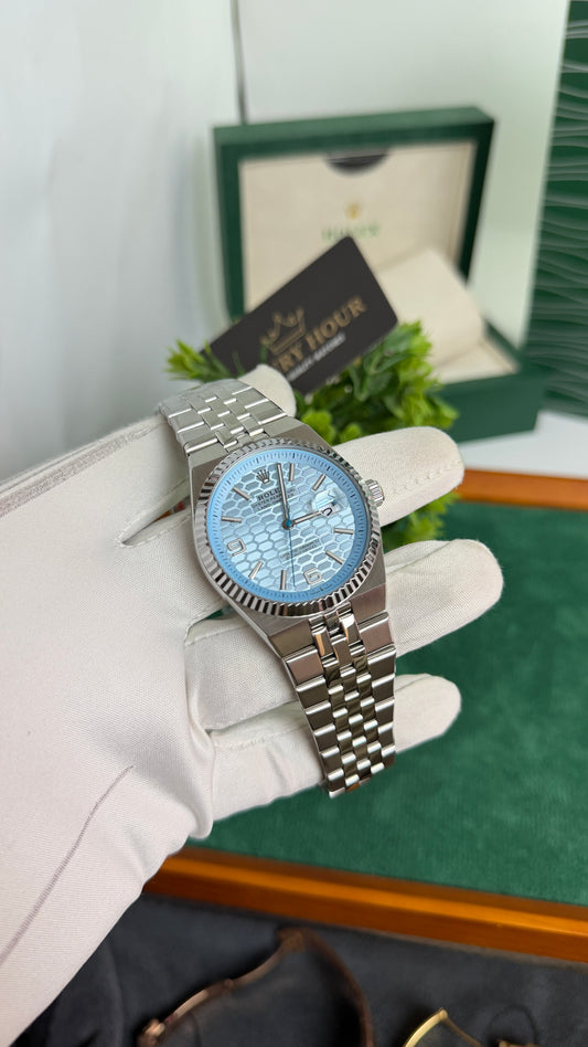 Silver with Sky Blue Dial🔥