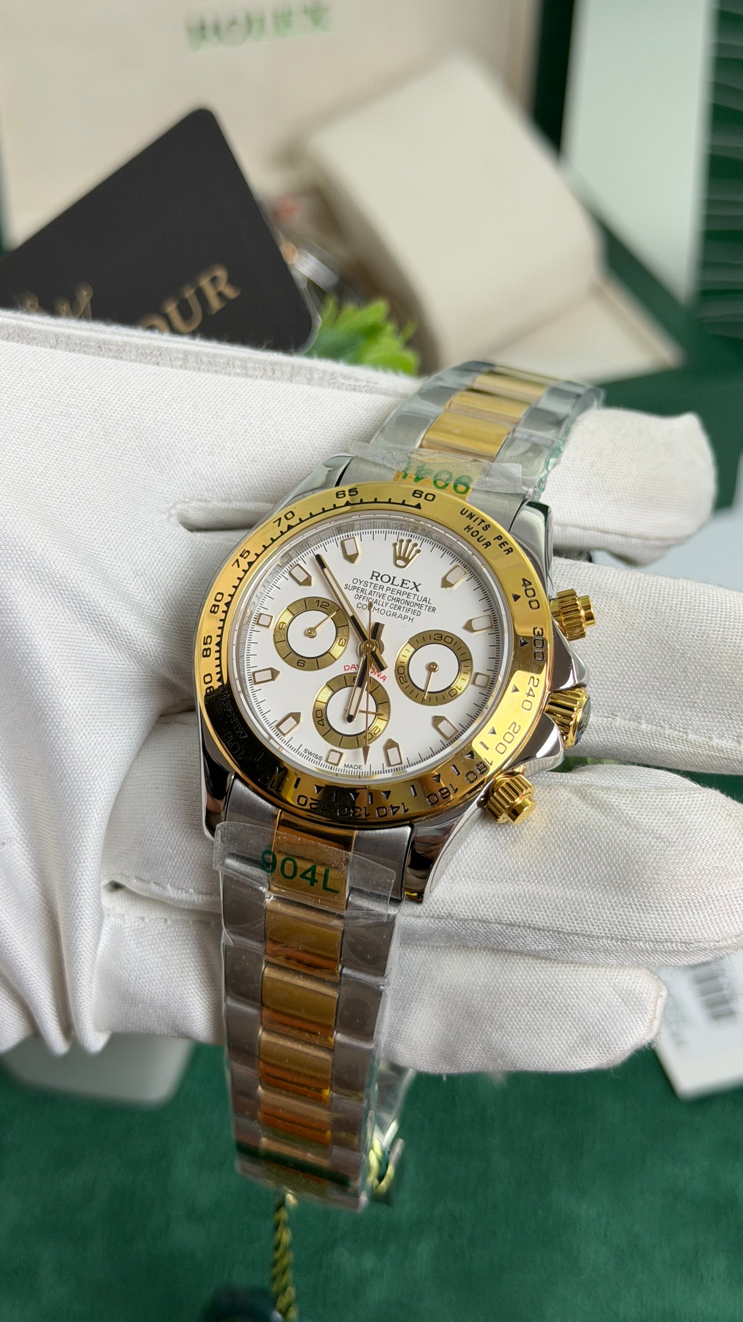Yellow Gold Two Tone with White Dial🔥