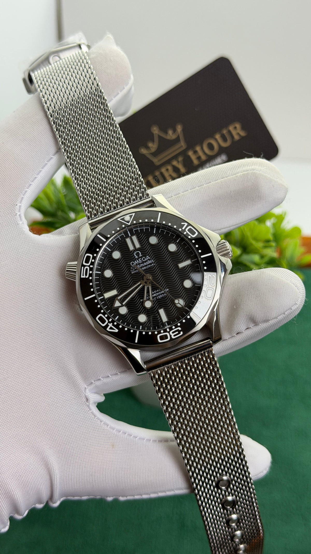 Silver with Black Dial.