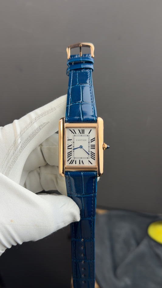 Rose Gold with blue strap🔥