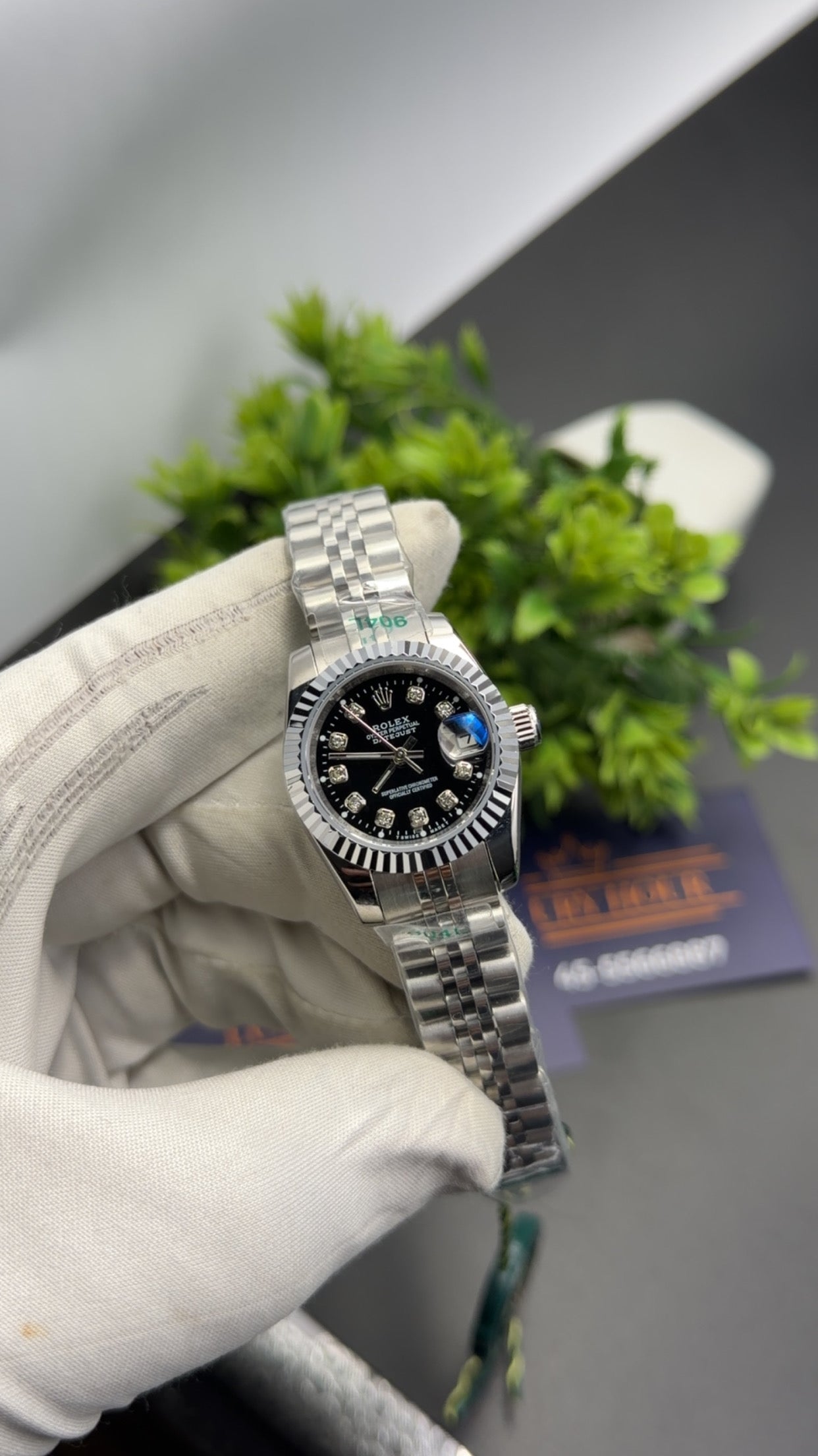 Silver with black dial🔥