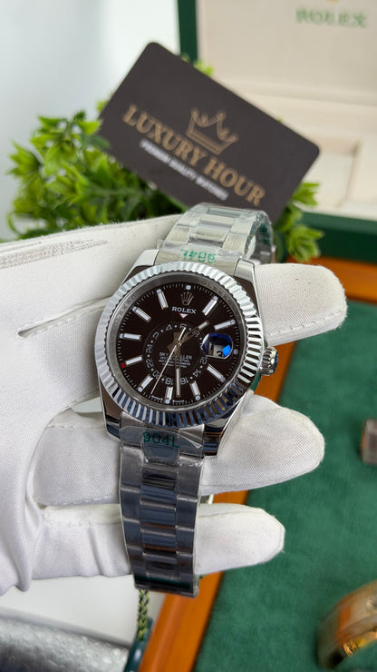 Silver with Black Dial🔥