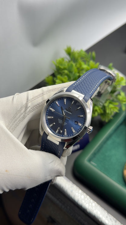Silver with blue dial🔥