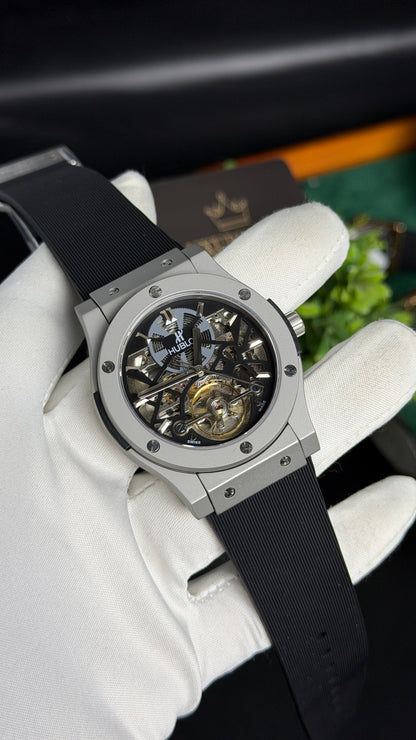 Silver with Black Dial ( Skeleton Edition )