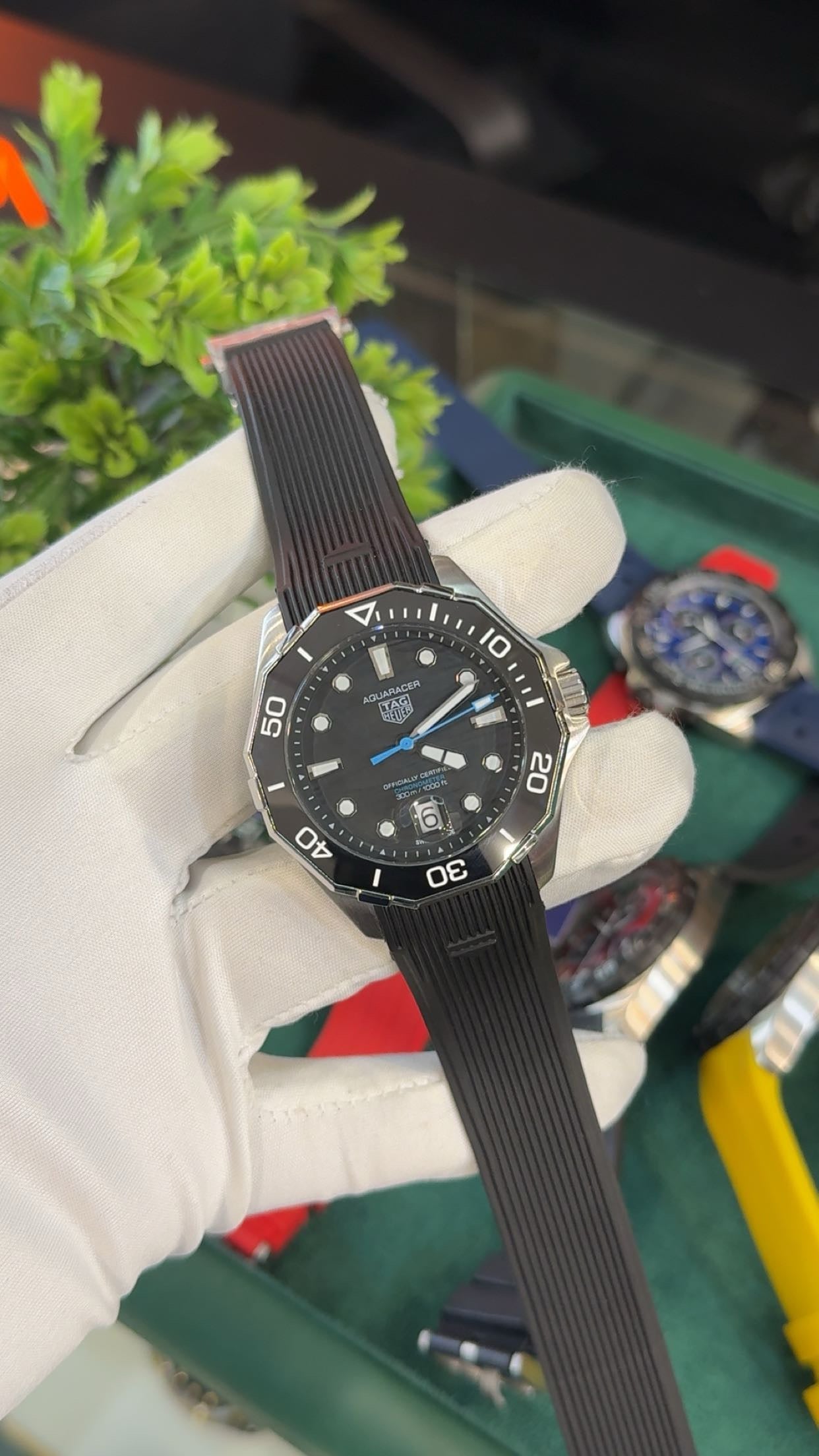 Silver with black dial