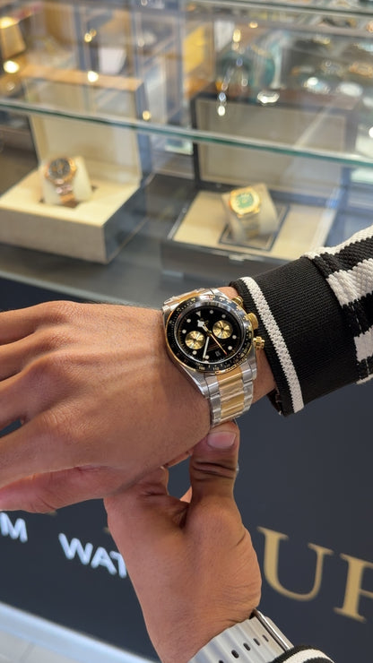 Yellow Gold two tone with Black dial🔥