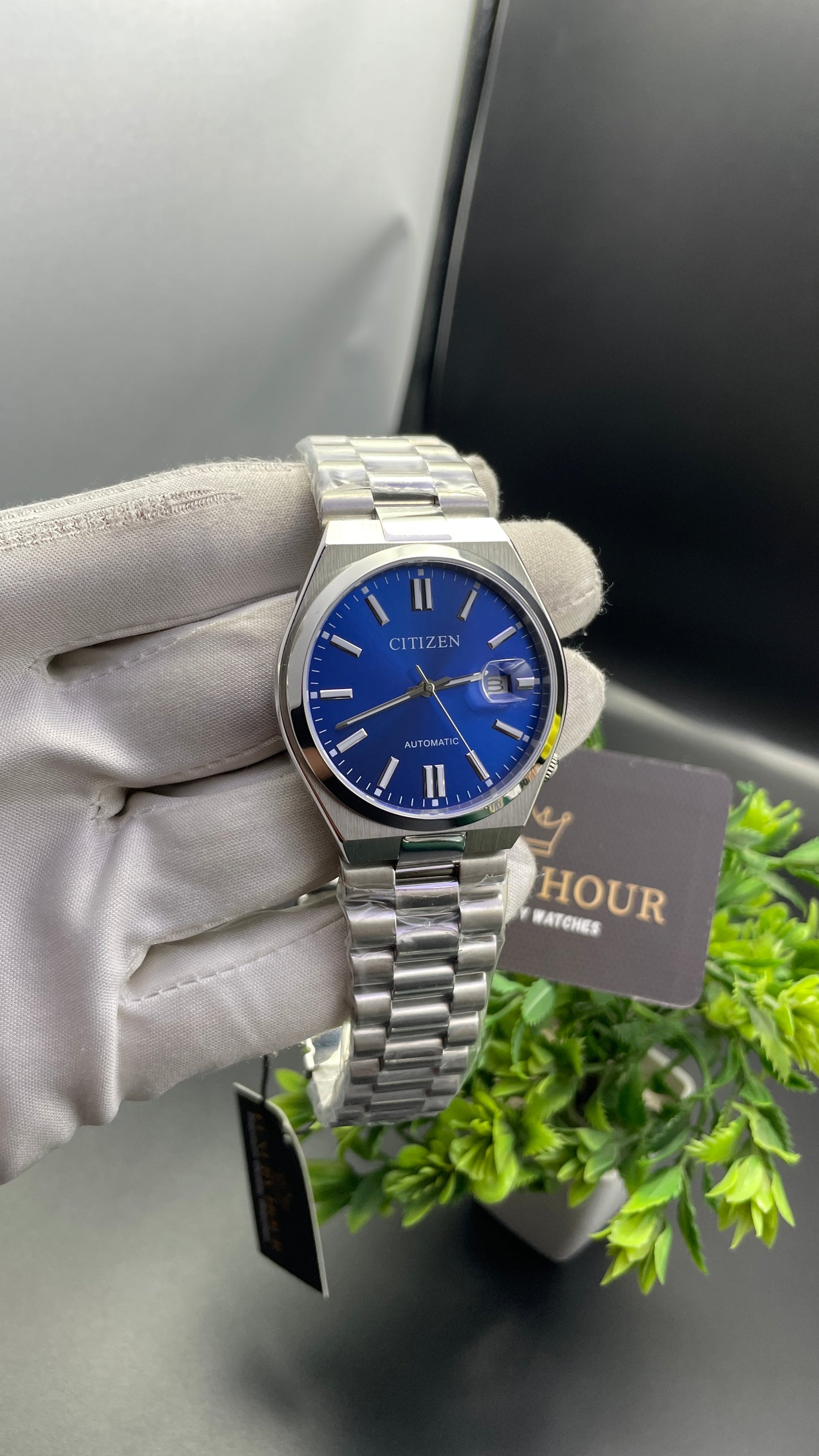 Silver with Blue Dial🔥